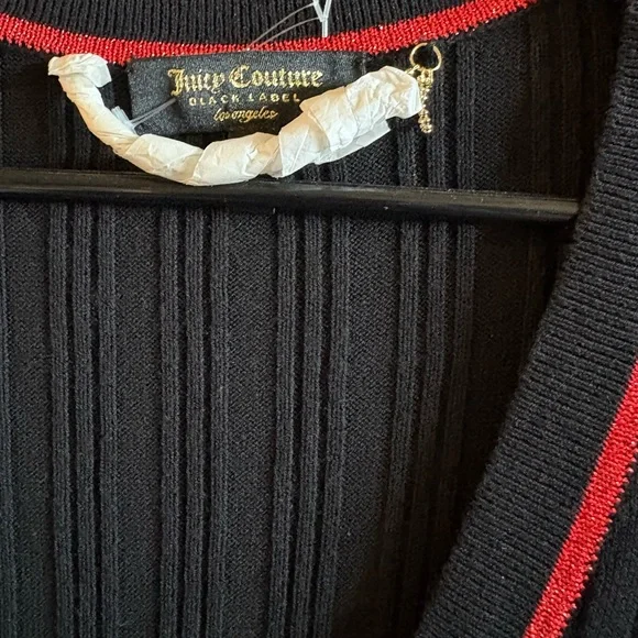 Juicy Couture Black Cardigan with Red Trim - Picture 4 of 5